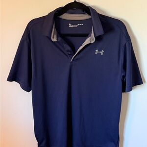 Under Armour Navy Polo with Light Gray Accents